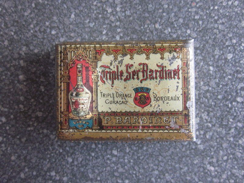 Dosen: Antike Blechdose, Streichholzdose, Rum Negrita, P. Bardinet – Gebraucht aus Bischofszell von Pfau0 1
