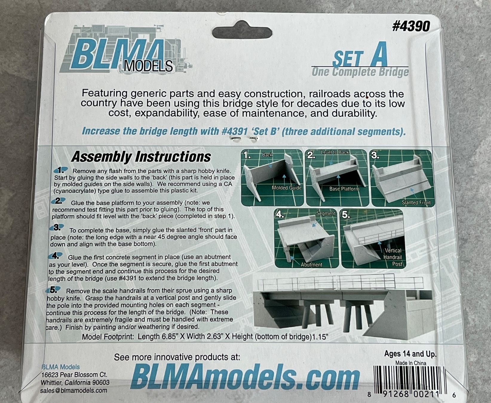 Modellini di ferrovie: H0 / BLMA MODELS / MODERN CONCRETE SEGMENTAL BRIDGE – Nuovo e nell'imballaggio originale da Vaduz venduto da Domiduke 2