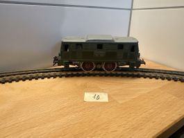 Modelleisenbahn Lokomotive grün Metall Vintage
