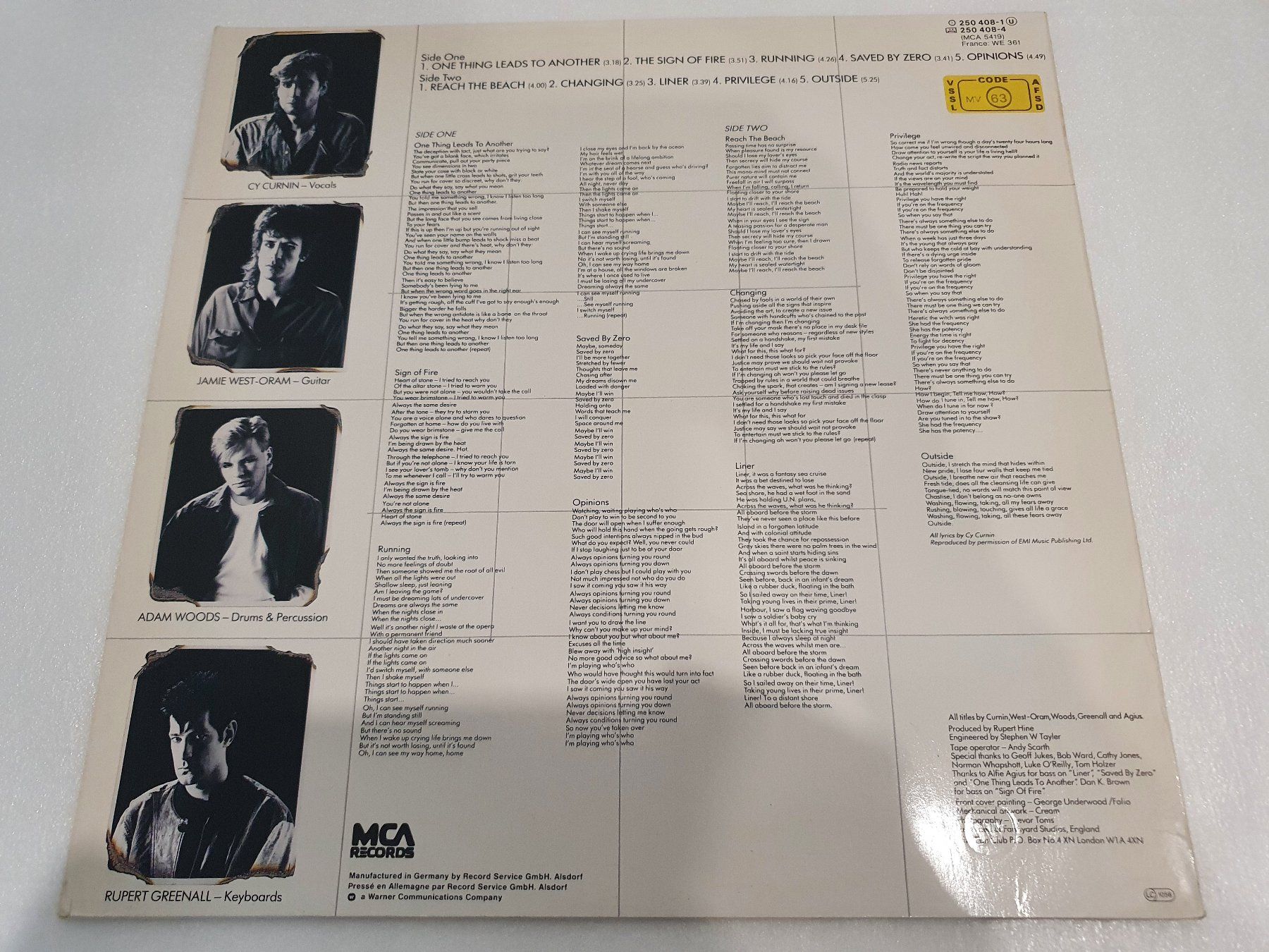 Dischi in vinile: The Fixx – Reach The Beach – Usato da Uster venduto da Vinyl-Leidenschaft 1