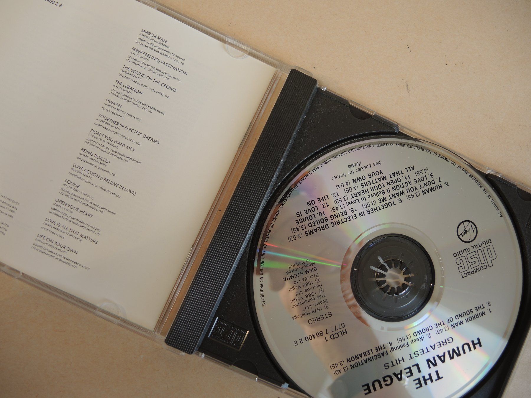 CD: Human League - Greatest Hits - CD – Usato da Rorschach venduto da maeck8 1