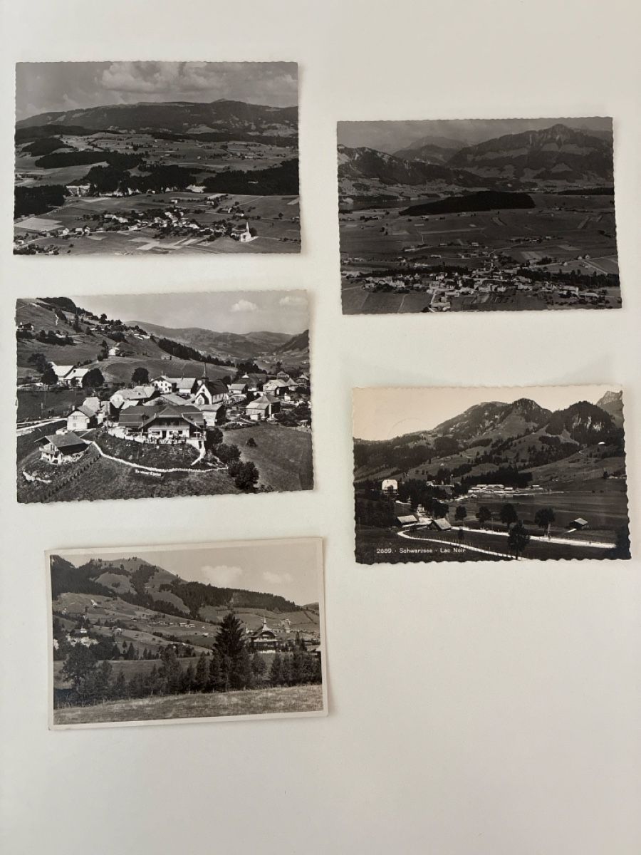 Ansichtskarten: 10 Ansichtskarten Schweiz diverse vom Kanton Freiburg. B – Gebraucht aus Oftringen von Cla.vD.74 3