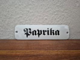 Emailschild Paprika Küche Gewürze Kräuter Emaille Schild