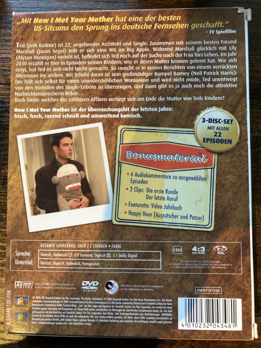 Alle DVDs: How I met your Mother Staffel eins DVD – Gebraucht aus Glarus von Jhuber78 1