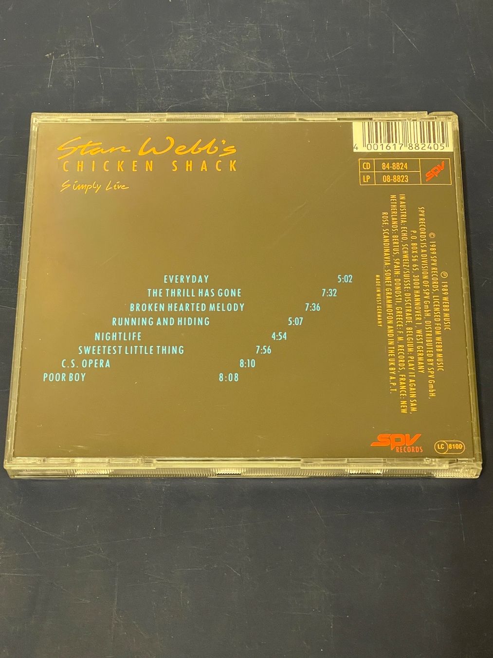 CDs: Stan Webb‘s Chicken Shack - Simply Live – Gebraucht aus Rüti ZH von alumedien 1