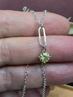 Collier argent avec diamant de moissanite de 0,5 ct certifié