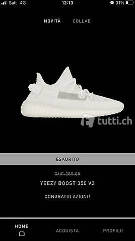 Adidas Scarpe da uomo: Yeezy Boost 350 V2 (BONE) - EU44 – Nuovo e nell'imballaggio originale da St. Moritz venduto da comeflywithme