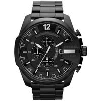 Schwarze Diesel Herrenuhr Chronograph Edelstahl Armband