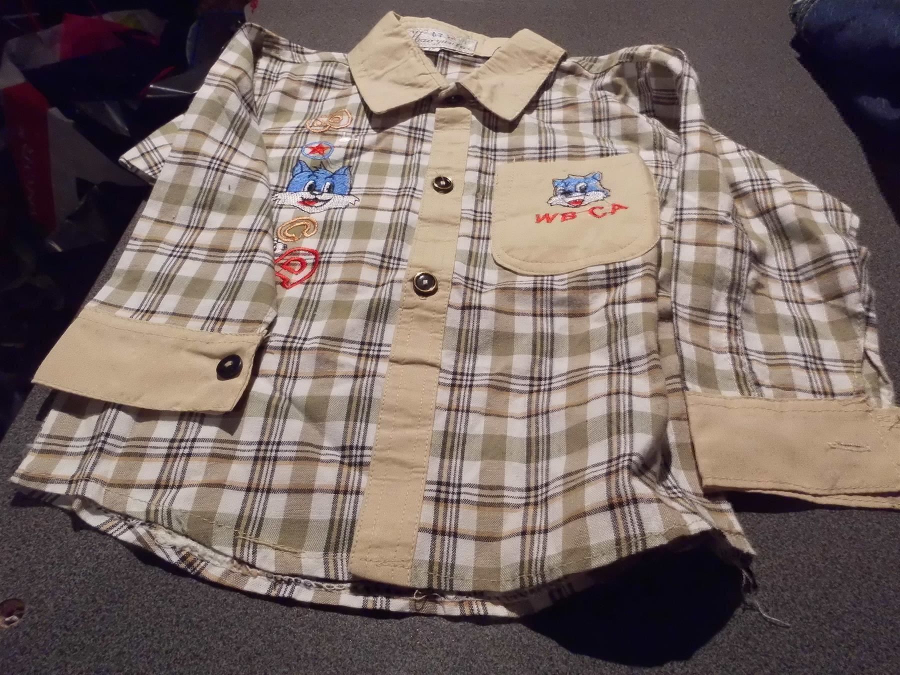 Camicie, Top & T-shirt: Hemd ca. Grösse 74-80, braun kariert, K – Usato da Zürich venduto da abraxas1291
