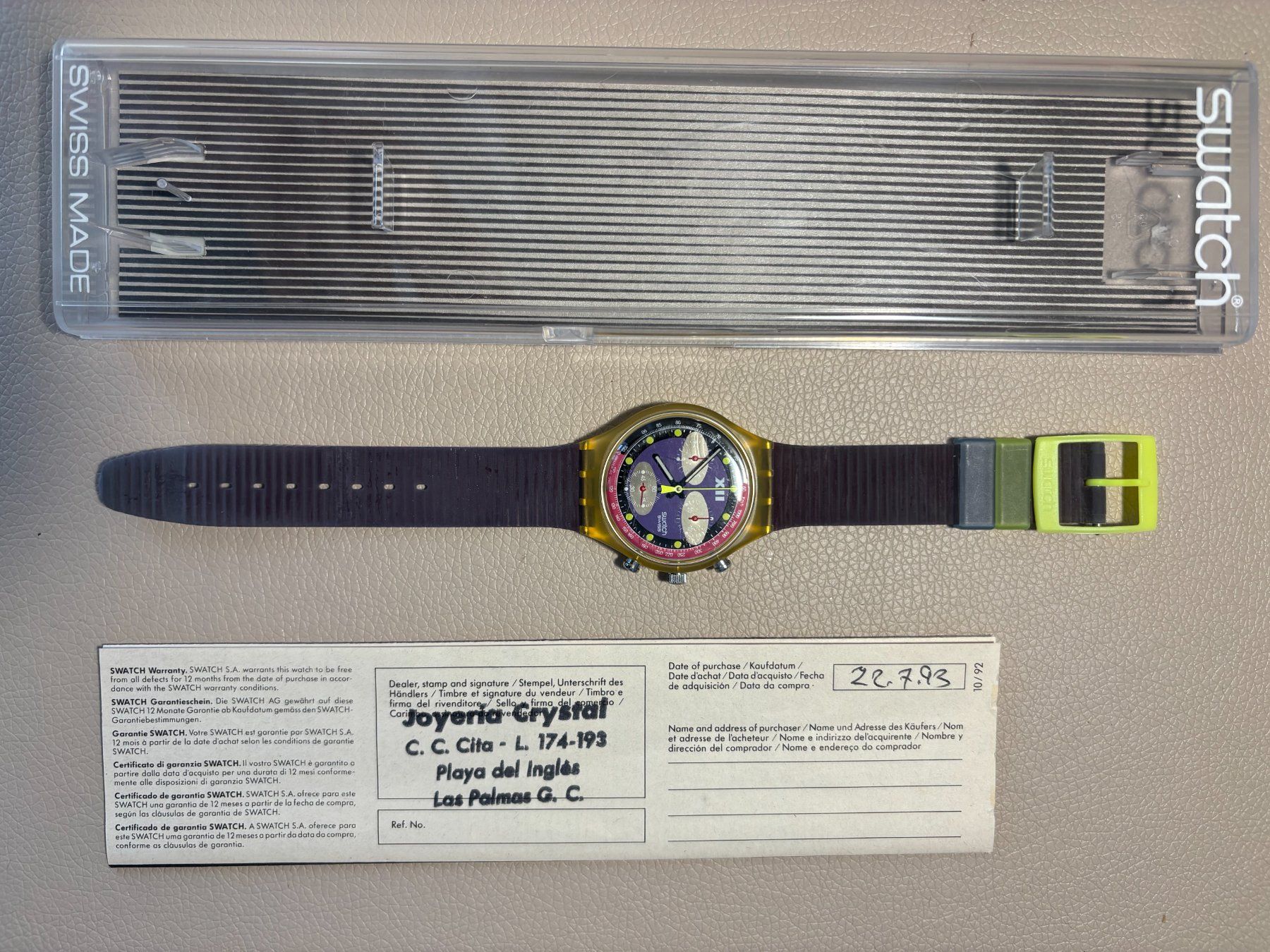 Swatch Orologi: Swatch SCK 101 Blue Chip – Nuovo e nell'imballaggio originale da Jona venduto da Greifzu
