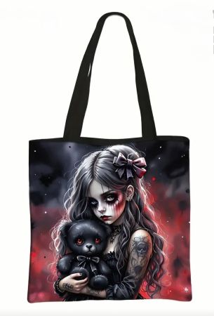 Neu! Grosse Gothic Tragetasche Girl Punk
