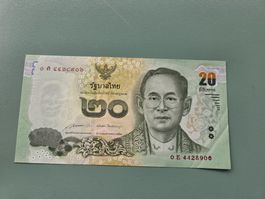 Thailand Banknote UNC -  20 Baht Coronation of King Rama X