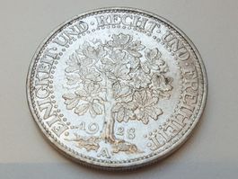 🇩🇪 Weimar 5 Reichsmark 1928 A Eichbaum Silver ** XF **