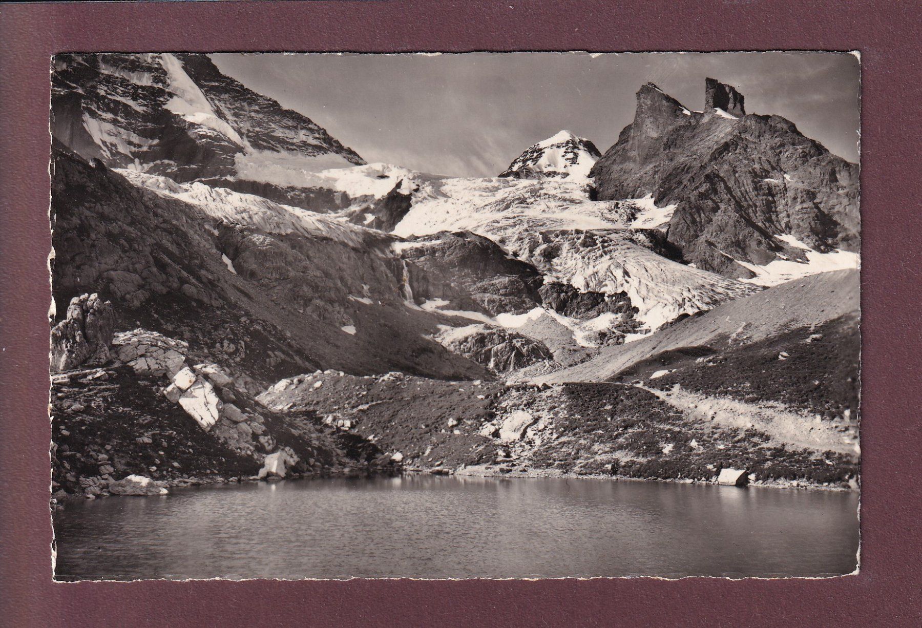 Cartoline postali: OBERHORNSEE - TSCHINGELGLETSCHER – Usato da Pully venduto da nicecards