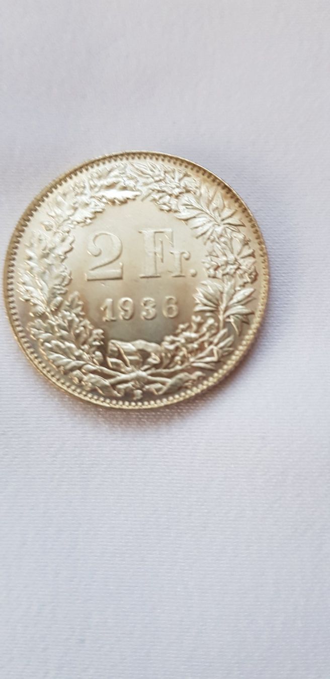 Alle Münzen: 2 Franken 1936 Schweiz – Gebraucht aus Dällikon von Toyfan 2