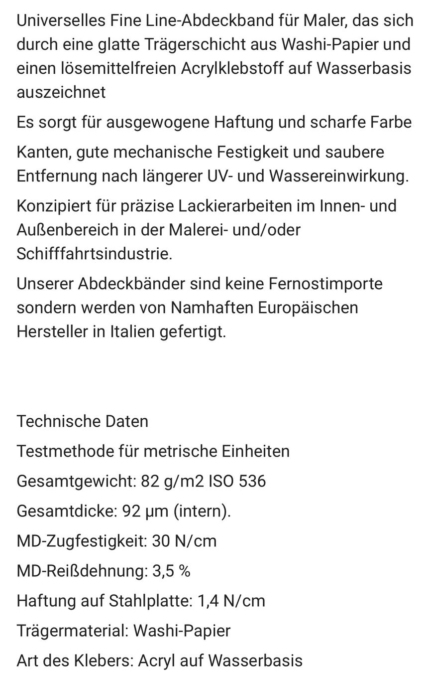Pennelli: 32 Rollen Goldband/Abdeckband UV Beständig – Nuovo (secondo la descrizione) da Heerbrugg venduto da ProBau-Liq 3