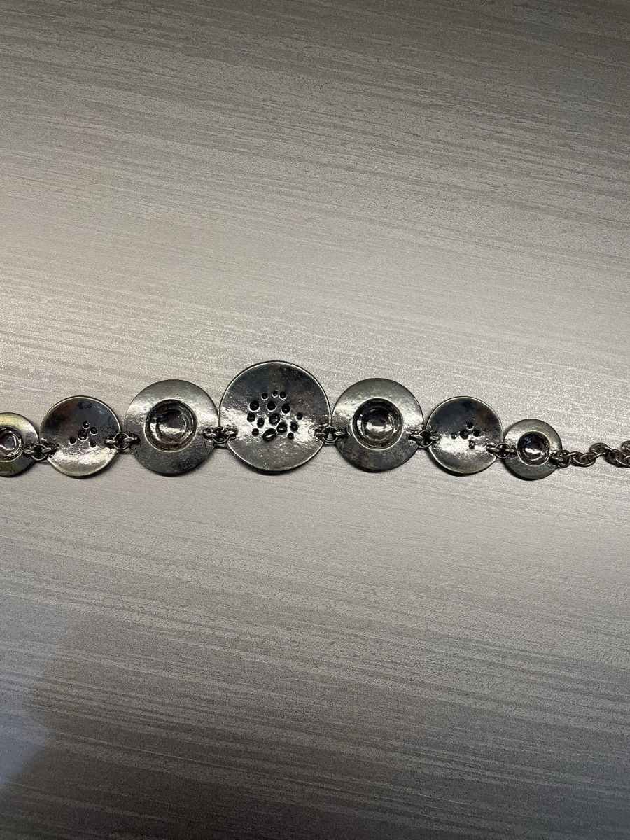 Catenine: Statement Kette Silber Schwarz Braun Retro Vintage – Usato da Heitenried venduto da Steffundsasch 3