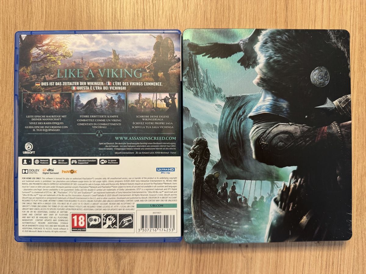 Sony Spiele: Assassin's Creed Valhalla PS5 Steelbook Edition – Gebraucht aus Biberist von etesummer 1