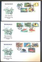 BAHAMAS 1986-1987 - FDC Marine Life Sc.n. 618-632 Hoher KW