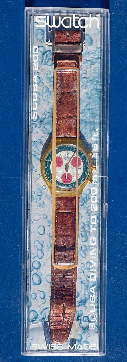 Swatch Orologi: Getragene Aqua SCUBA 200 (SBB 101) – Usato da Bern venduto da Maccalvin