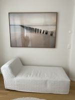 Möbel Pfister Recamier braun mit zusätzl. weissem Bezug