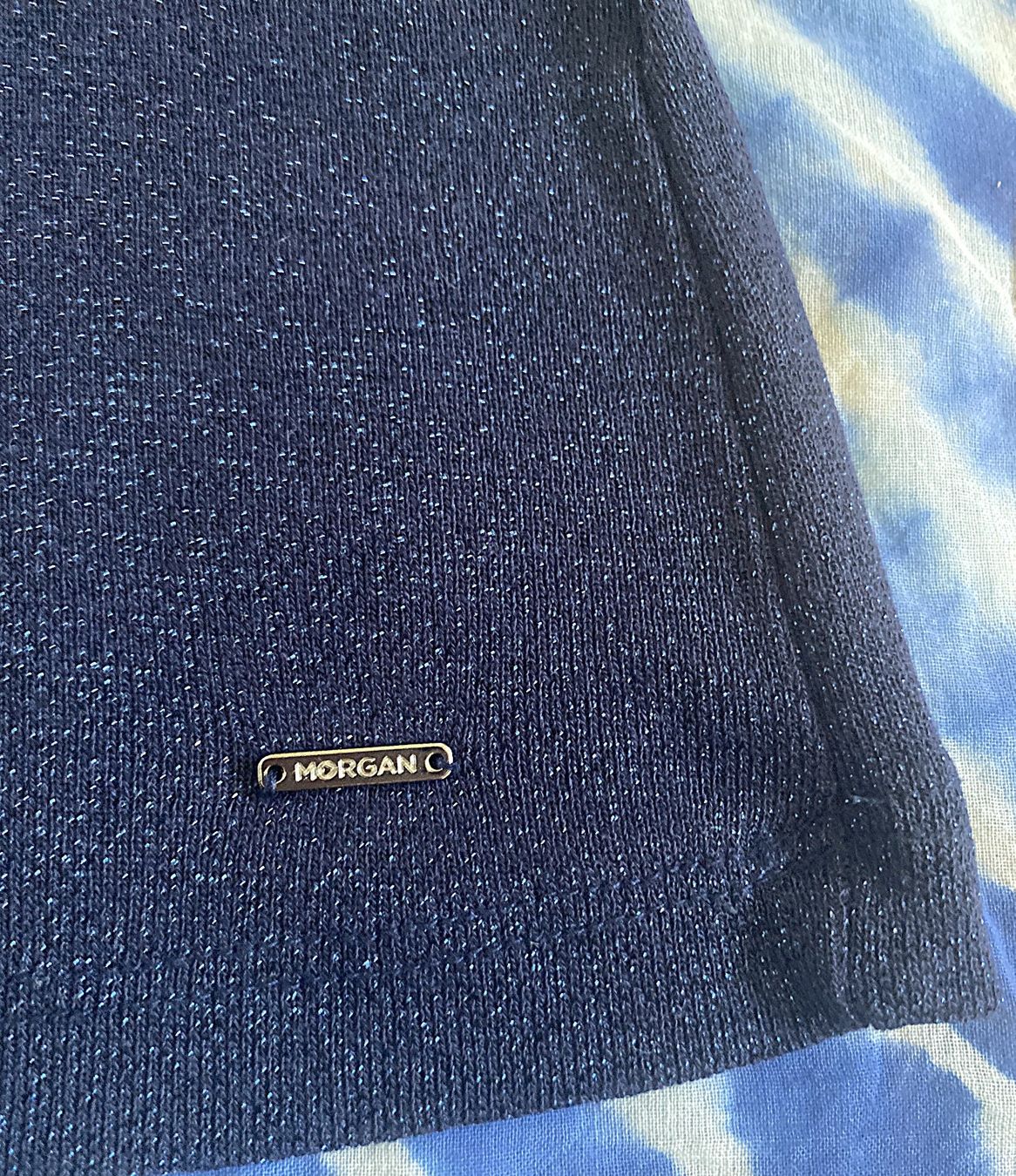 Morgan Top: MORGAN Glitzer Shirt navy 34 36 – Usato da Allschwil venduto da Rosenfee 1