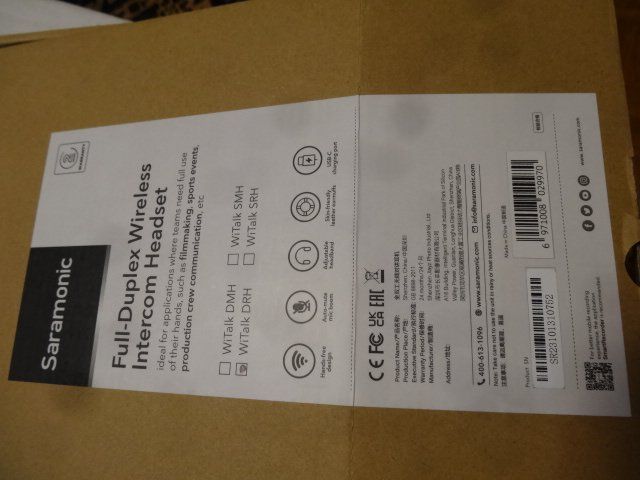 Cuffie: SARAMONIC FULL-DUPLEX WIRELESS INTERCOM HEADSET – Nuovo e nell'imballaggio originale da zürich venduto da ahmad01 3