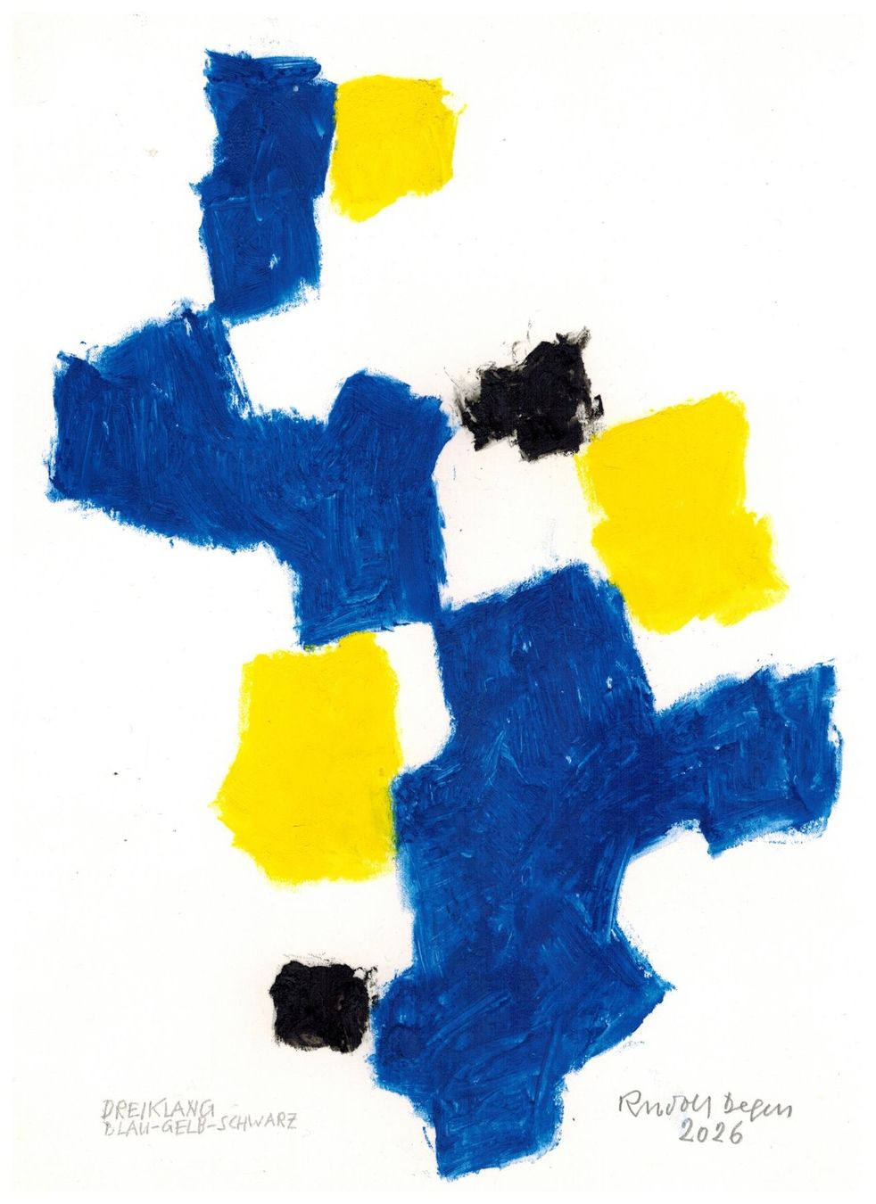Dipinti: Dreiklang:  Blau - Gelb - Schwarz – Nuovo (secondo la descrizione) da Biel-Benken BL venduto da rud_yc8p