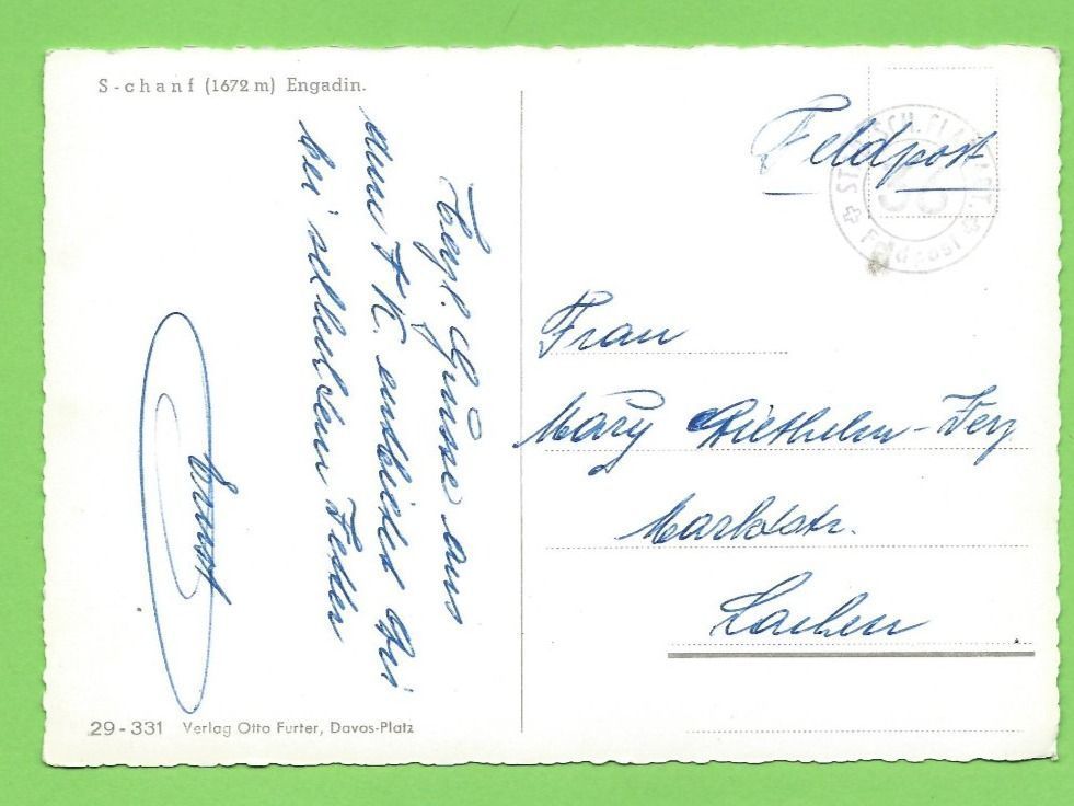Cartoline postali: S-chanf Engadin – Usato da Zürich venduto da t24_de 1