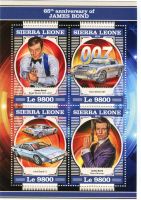 Block James Bond. Pierce Brosnan,  Roger Moore. Sierra Leone