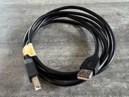 USB-B und USB-A-Stecker für PCs, Drucker, ext. Festplatte