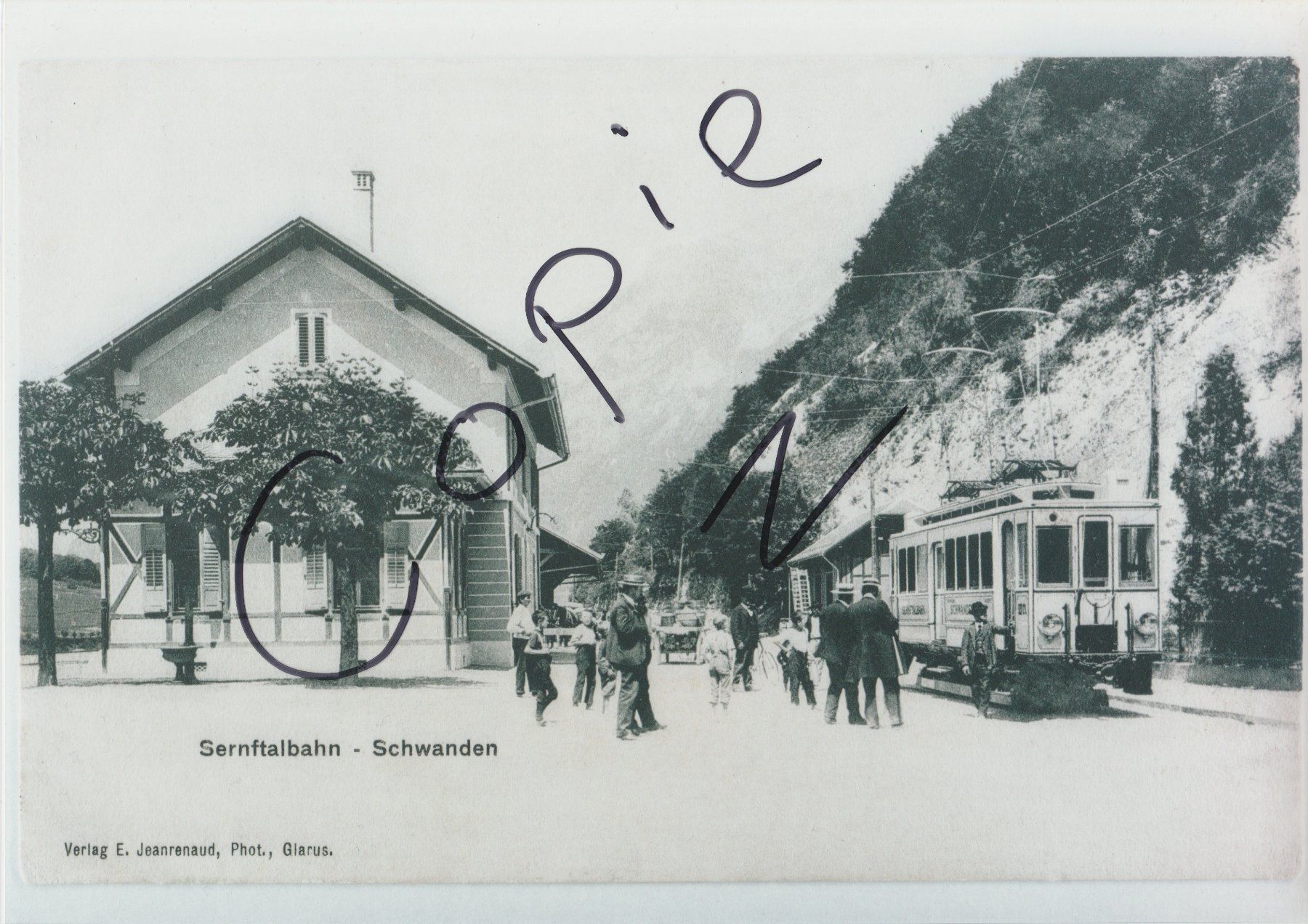 Cartoline postali: Sernftalbahn - Schwanden – Usato da Fällanden venduto da Blausegelfliege