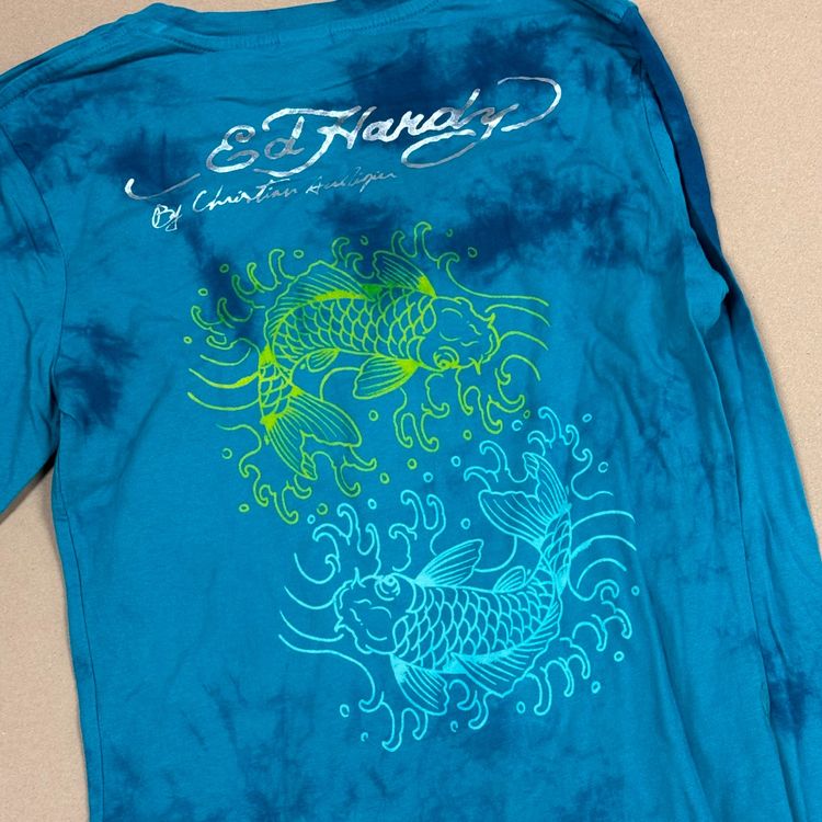 Ed Hardy Top: Ed Hardy printed graphic long-sleeve sommer – Usato da Rheinfelden venduto da sourced_limited 2