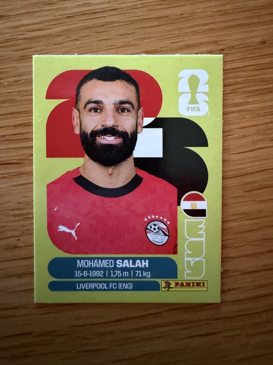 Panini Carte collezionabili: PANINI WM 2026 Mohamed Salah – Nuovo (secondo la descrizione) da Ulisbach venduto da PET-030