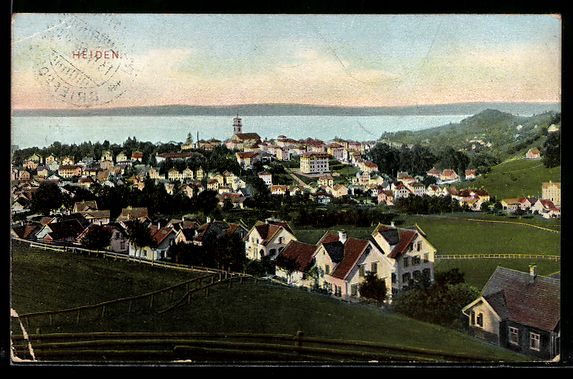 Ansichtskarten: Heiden, Panoramaansicht mit See und Häu – Gebraucht aus Berlin von bartko-reher