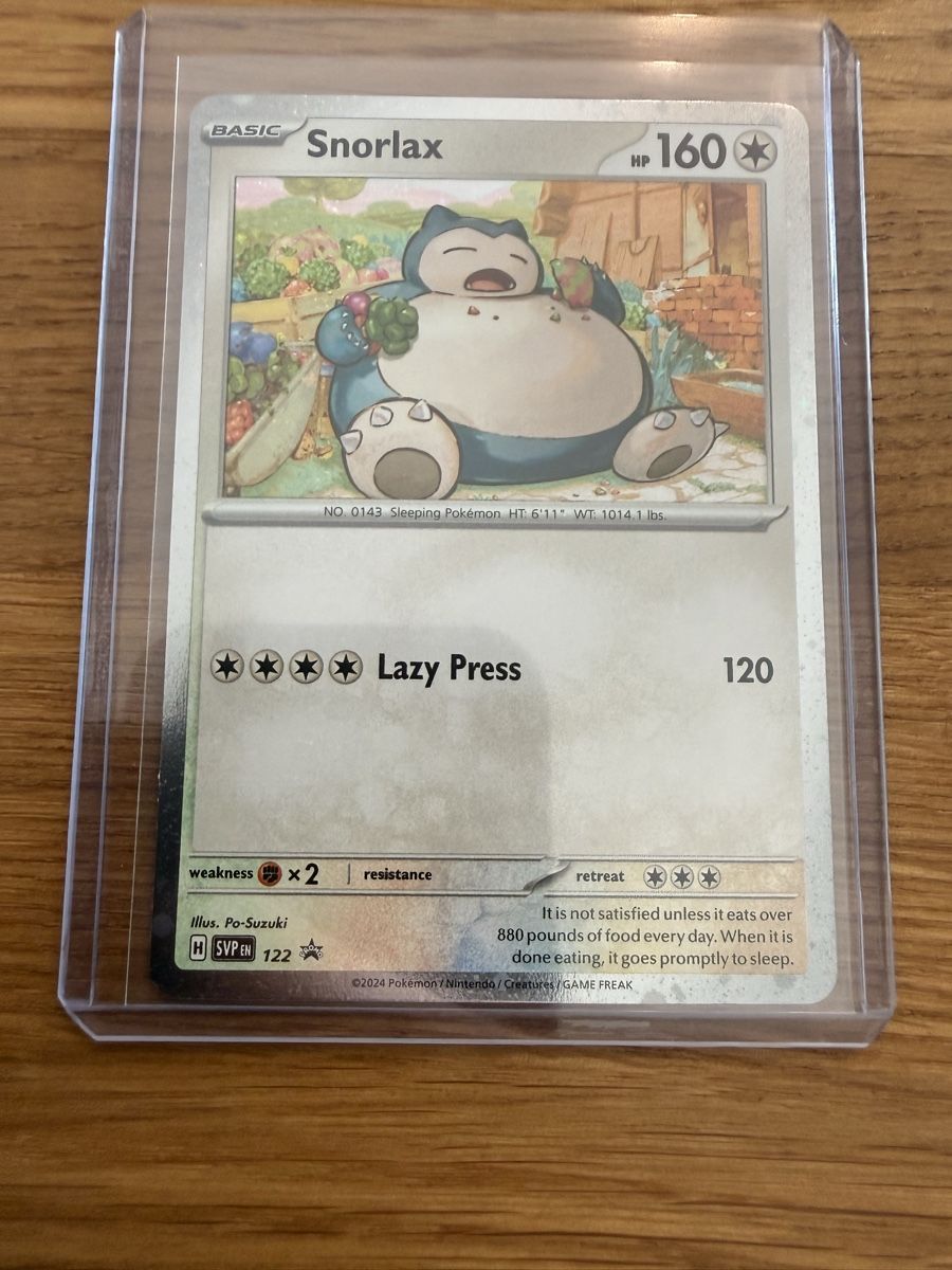 Pokémon Carte collezionabili: Snorlax SVP 122 – Usato da Amriswil venduto da sim_nlb6