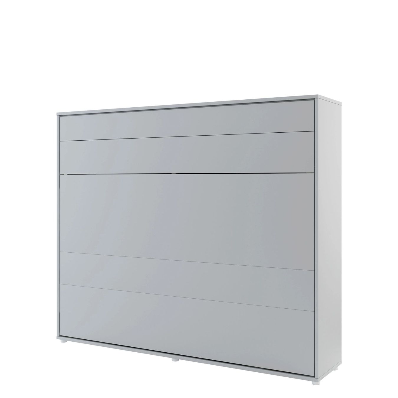 Betten: Schrankbett EDDY Horizontal Grau + LED - 160x200cm – Neu und originalverpackt aus Wallenwil von toesstal-vertrieb 2