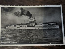 Vintage French Aircraft Carrier "Bearn" Postcard 1948