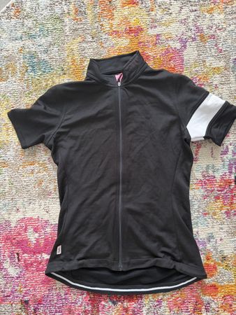 Radtrikot kurzarm schwarz Rapha Grösse M Armstulpen weiss