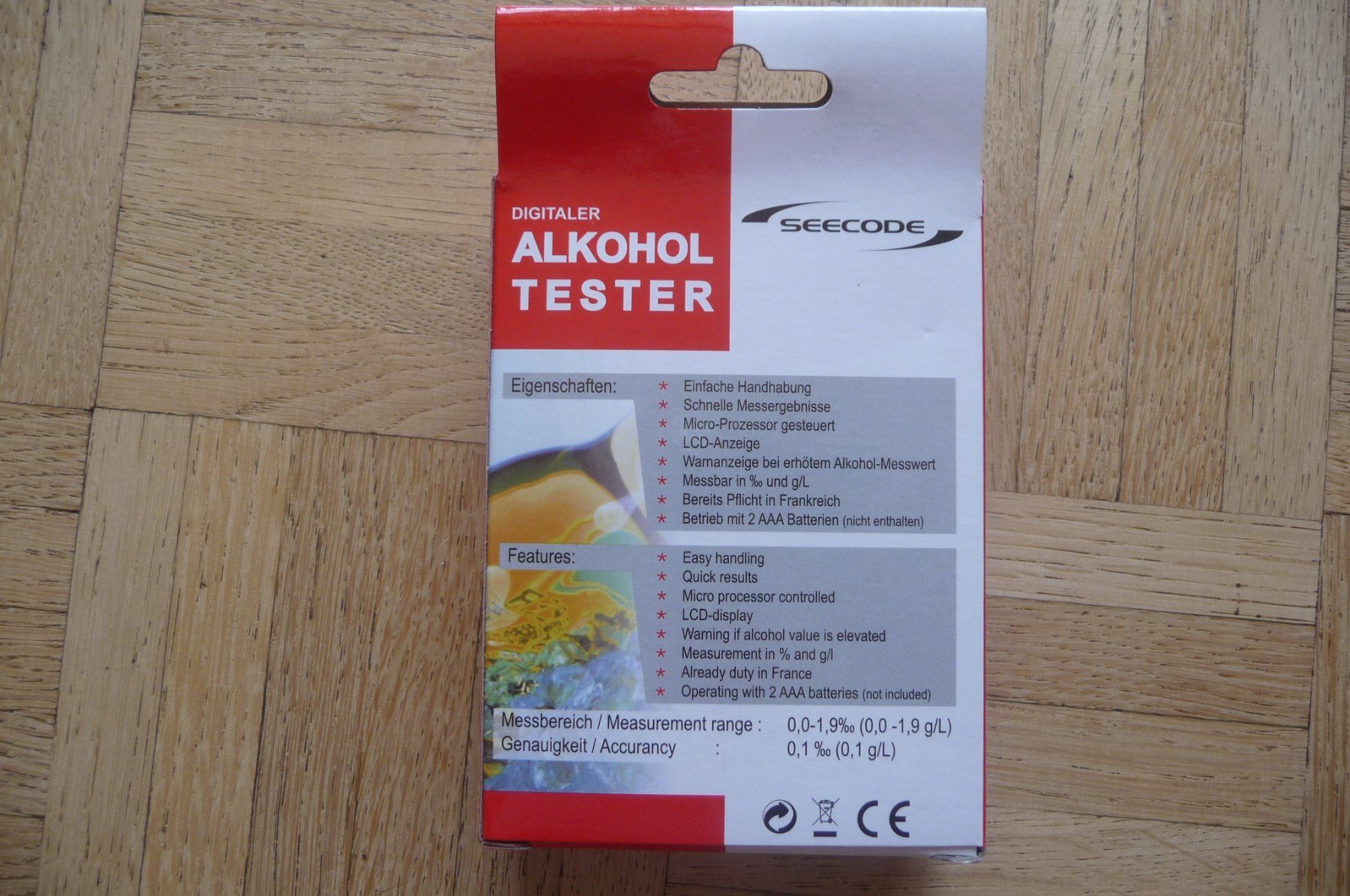 Misurare: Digitaler Alkoholtester inkl. Batterien – Nuovo e nell'imballaggio originale da Zürich venduto da Edje 1