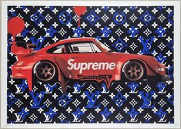 Death NYC Ltd Ed Pop Art Druck " Vuitton Supreme Porsche 911