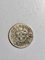 5 Rappen Helvetia 1850 Münze guter Zustand
