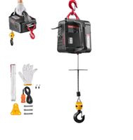 Seilwinde Elektrisch, 2-in-1 Hebezeug, 500 kg, 1500W Seilzug