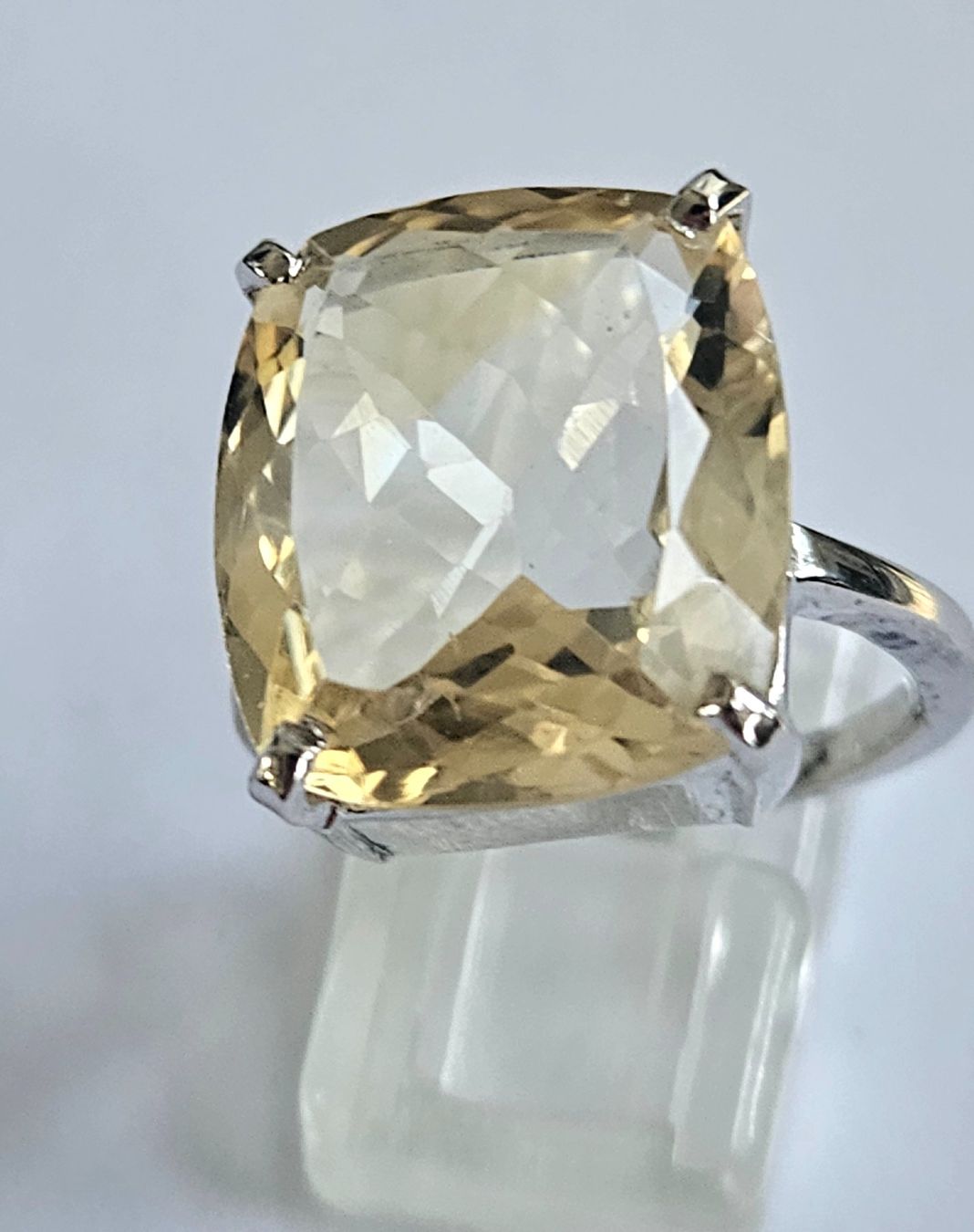 Ringe: Ring mit grossem gelbem Citrin Solitaire 58 – Neu (gemäss Beschreibung) aus Zürich von ben_mn5h 7