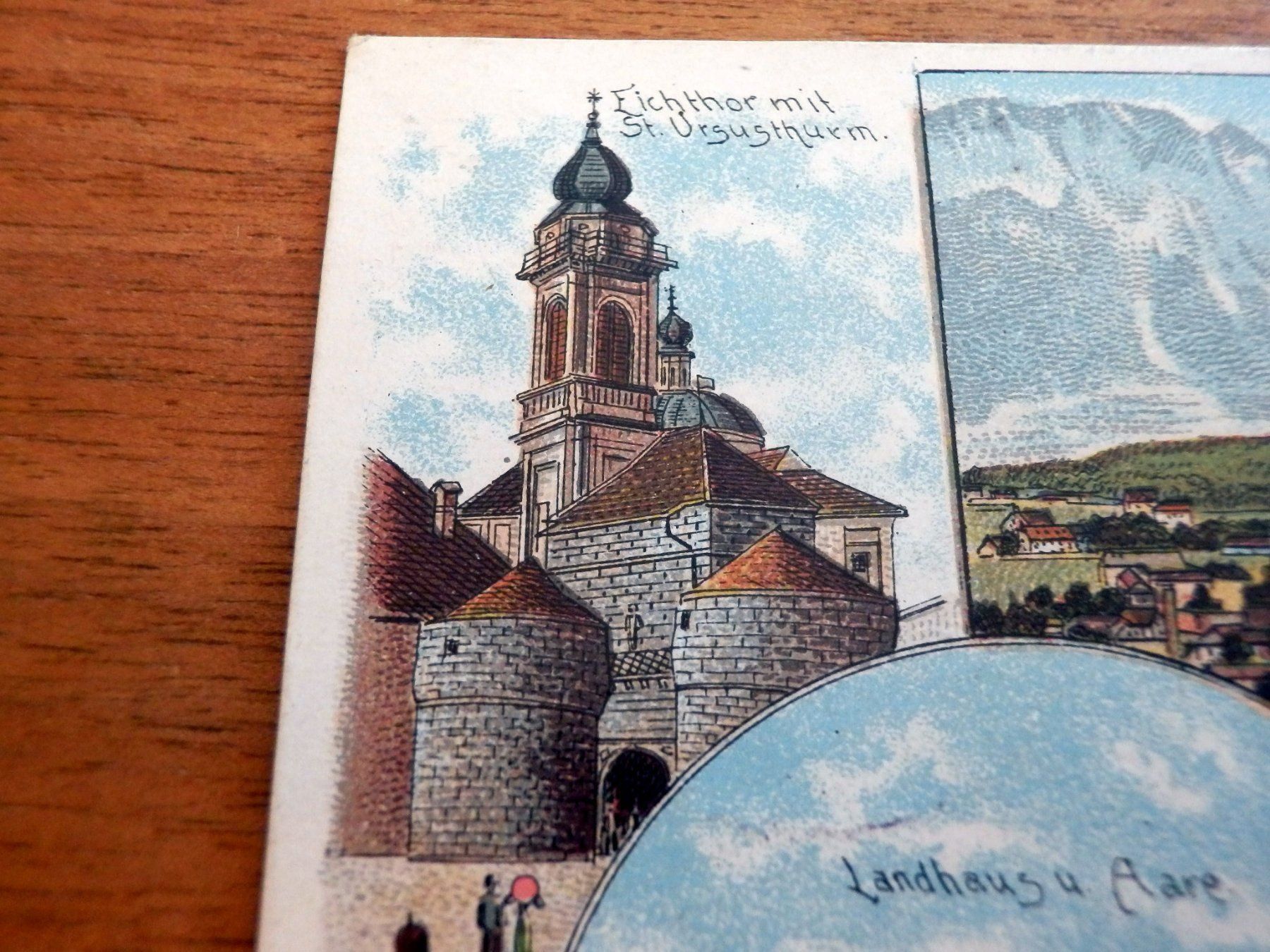 Cartoline postali: Litho. Gruss aus Solothurn, ZNr.60B – Usato da Ueberstorf venduto da dinbau 3