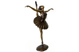 Bronzefigur, stehende Ballerina