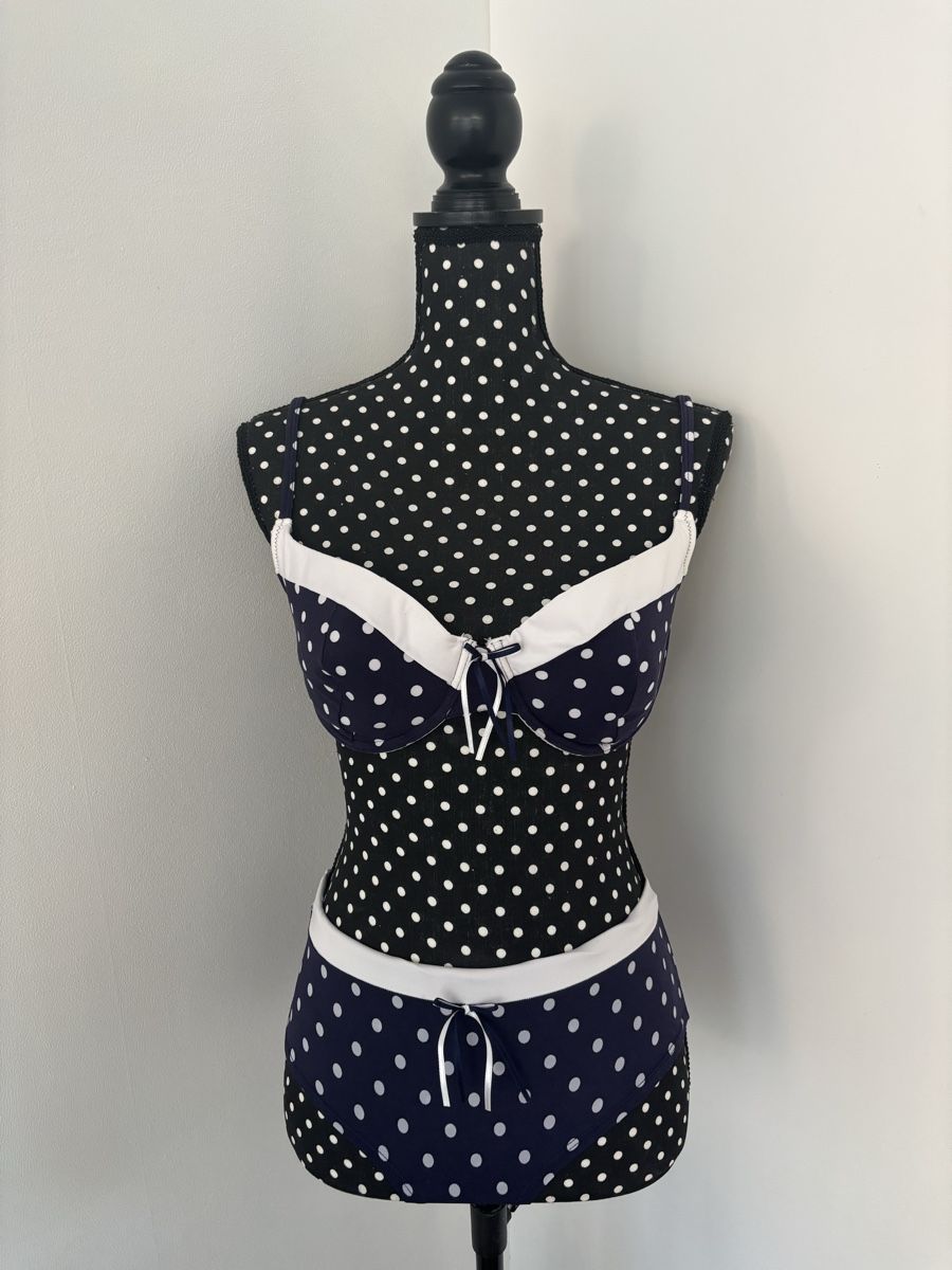 Badekleider & Bikinis: Gepunkteter Bikini im Retro-Look - Gr. 85C & 38/40 – Neu (gemäss Beschreibung) aus Zürich von enjoyxvintage