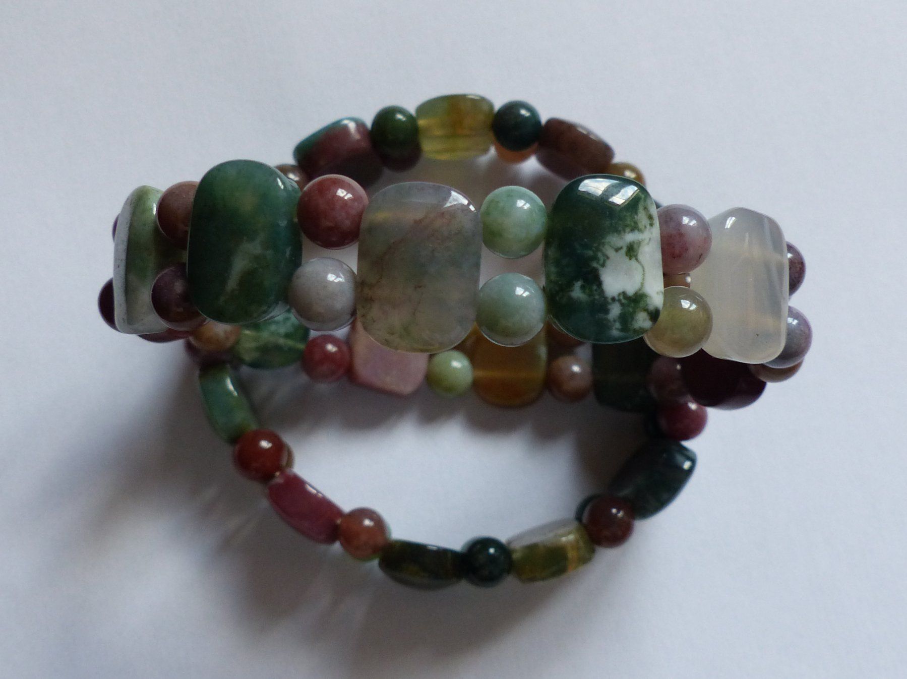 Bracciali & Braccialetti: Set: 2 x Armband mit Halbedelsteinen – Usato da Feldis/Veulden venduto da vademecum