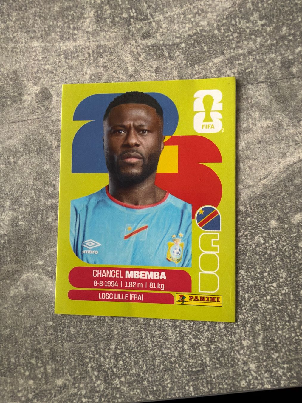 Panini Sammelbilder & Trading cards: Fussball Sticker Chancel Mbemba COD6 – Gebraucht aus Pfeffingen von Fantasy1971