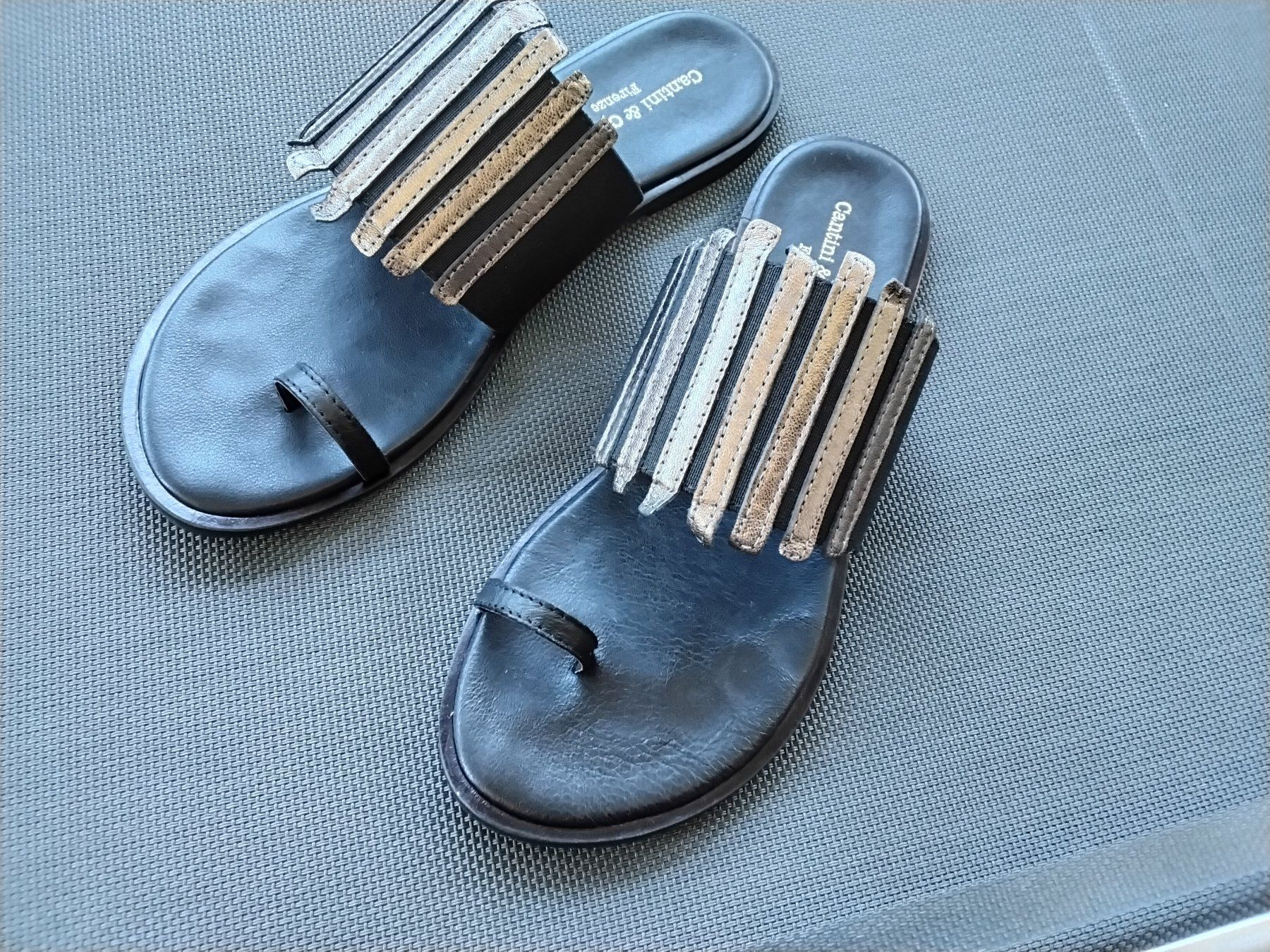 Damenschuhe: Sandales Cantini & Cantini, Taille 38, Été Chic! – Neu (gemäss Beschreibung) aus chêne-bourg von patty190